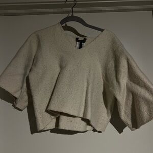 BCBGMaxAzria Cream V-Neck Sweater